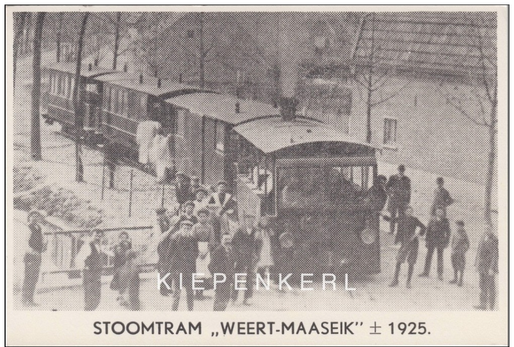 BUURTSTOOMTRAM TRAM VICINAL VAPEUR WEERT MAASEYCK MAASEIK ROND 1925 / REPRODUCTIE / MOOIE ANIMATIE - Maaseik