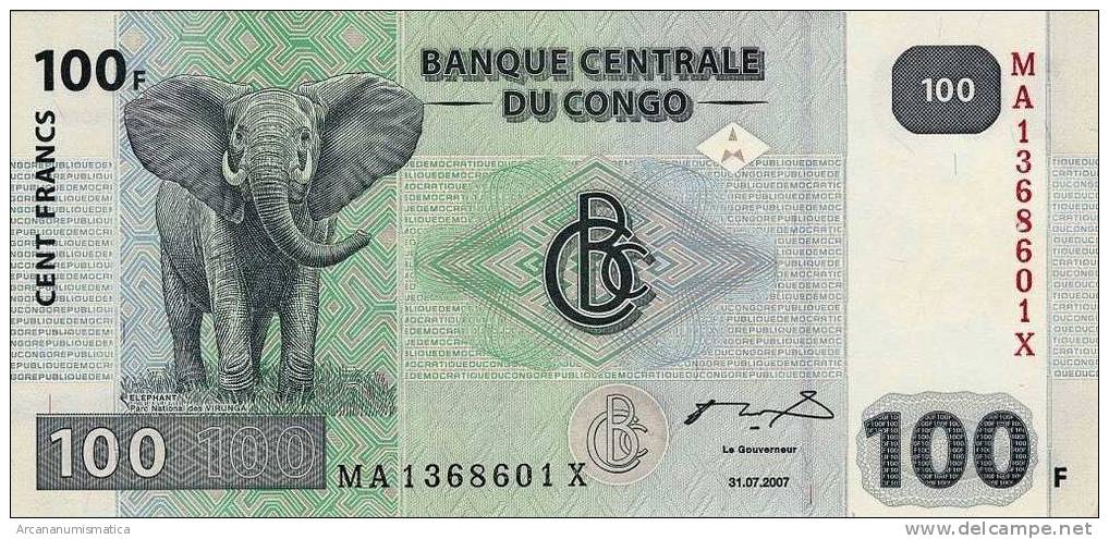 CONGO  DEMOCRATIC  REPUBLIC     100  FRANCOS  31-7-2.007  SC/UNC         DL-8708 - Non Classificati