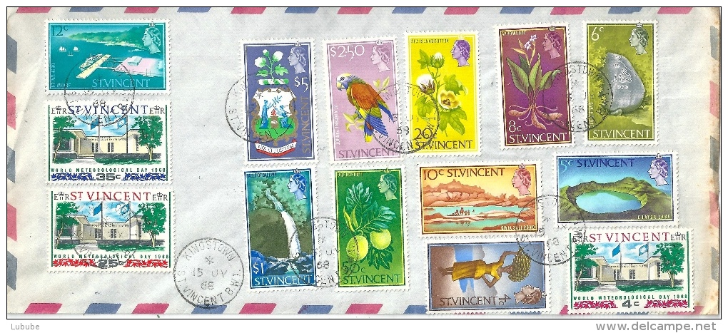 Airmail Brief  Kingstown St.Vincent                 1968 - St.Vincent (...-1979)