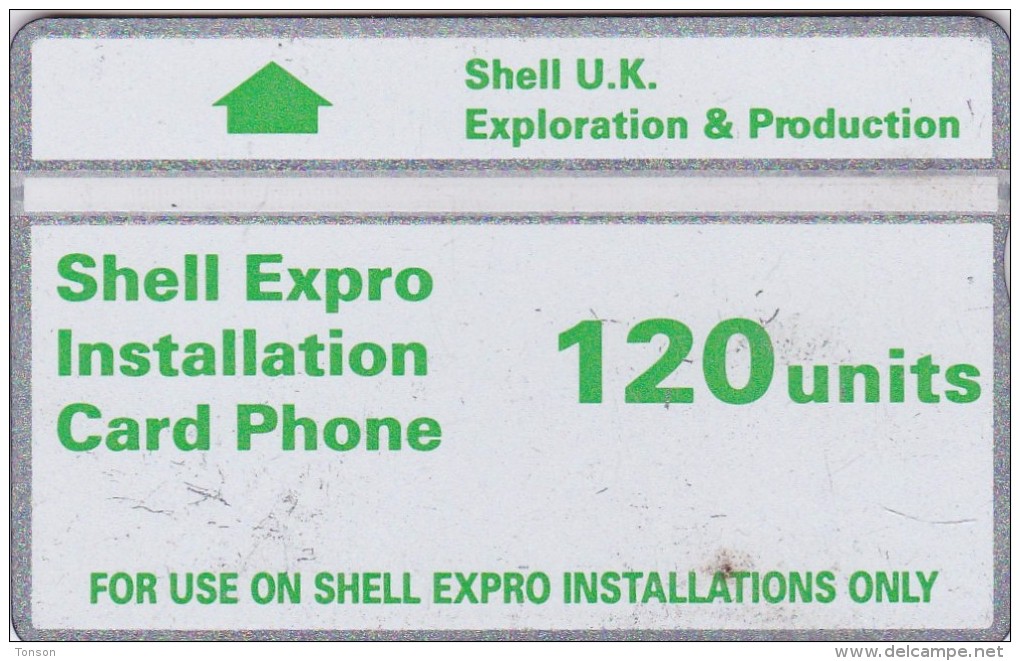 UK, CUR003, 120 Units, Shell Expro, 2 Scans.   (Cn : 232E). - Boorplatformen