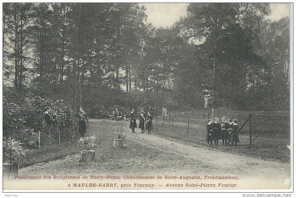 MAULDE-BARRY : Pensionnat Notre-Dame - RARE CPA - Cachet De La Poste 1913 - Doornik