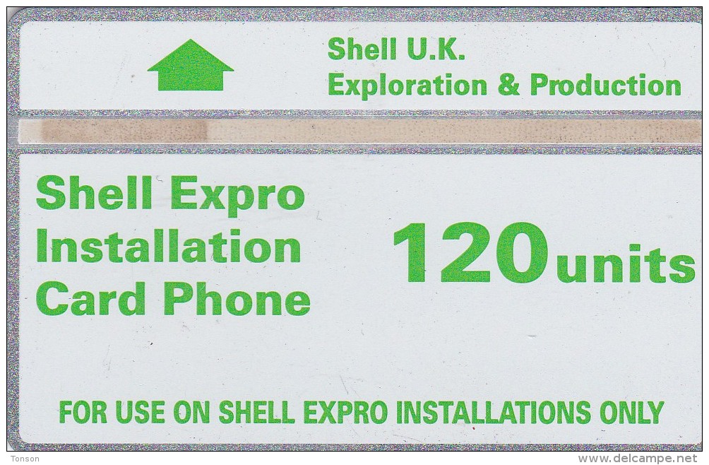 UK, CUR003, 120 Units, Shell Expro, 2 Scans.   (Cn : 586E). - Plateformes Pétrolières