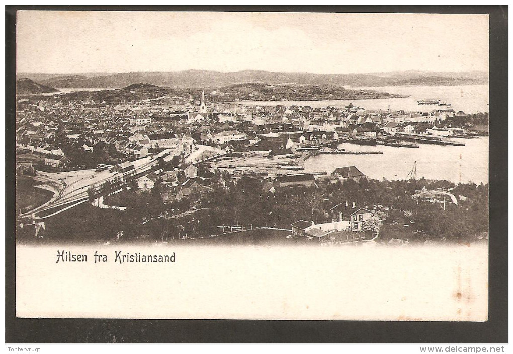 Posthorn Pair 1 öre With 3 öre-Cancelled Postage Due. Pc. Kristiansand 1902 - Brieven En Documenten