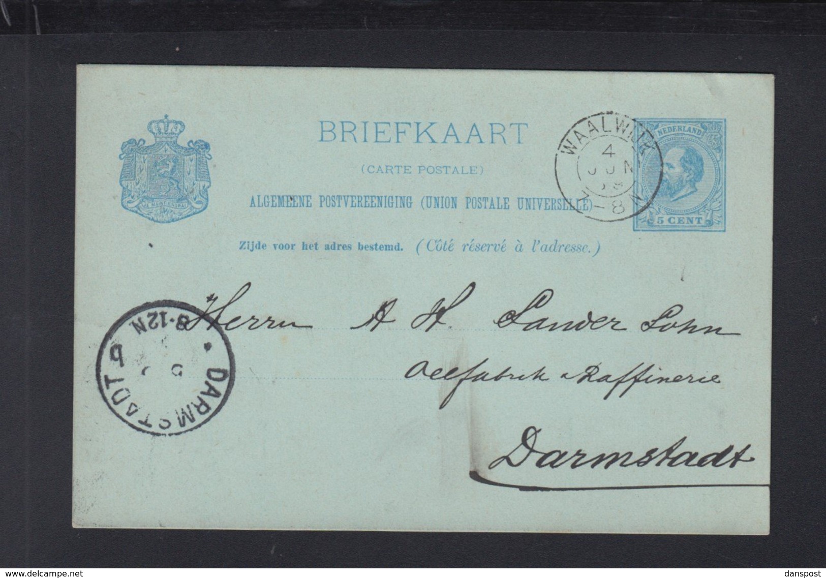 Briefkaart Waalwijk 1889 - Postal Stationery