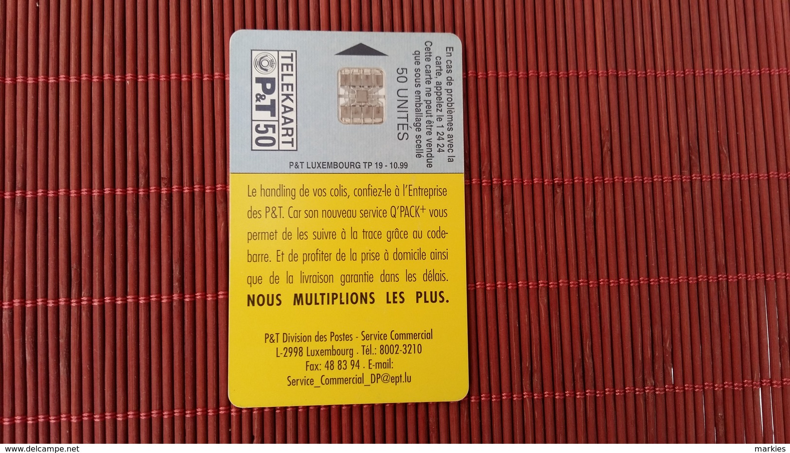 Phonecard Luxemburg TP 19 - Luxemburg