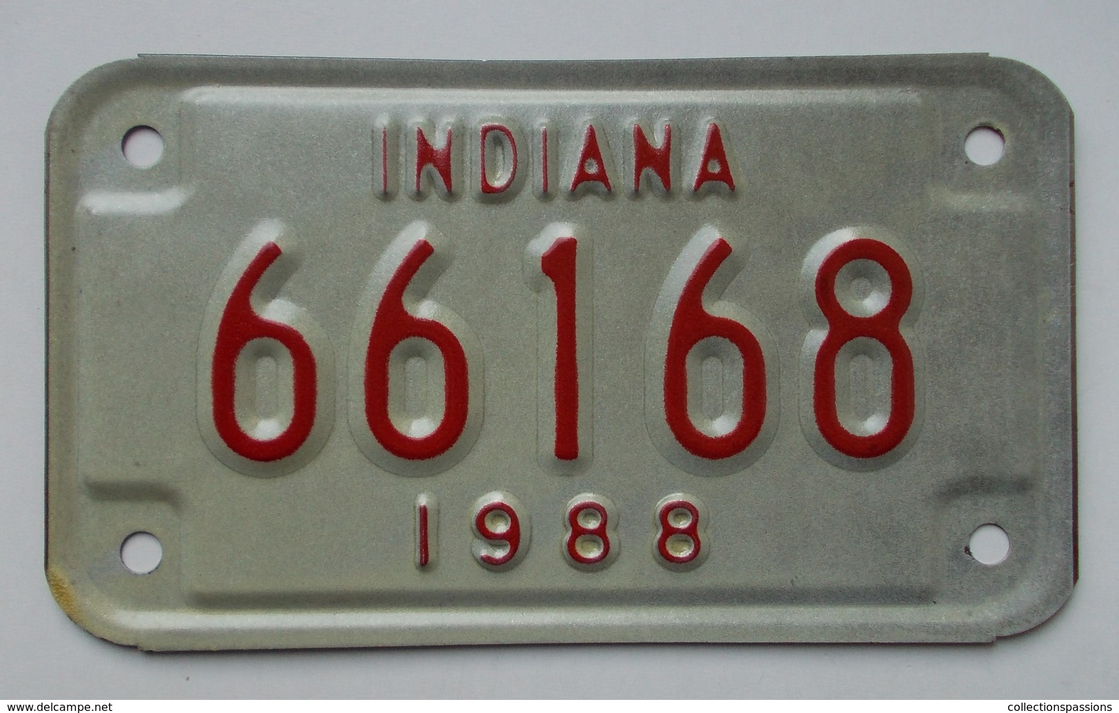 Plaque D'immatriculation Moto - USA - Etat De L'Indiana - - Plaques D'immatriculation