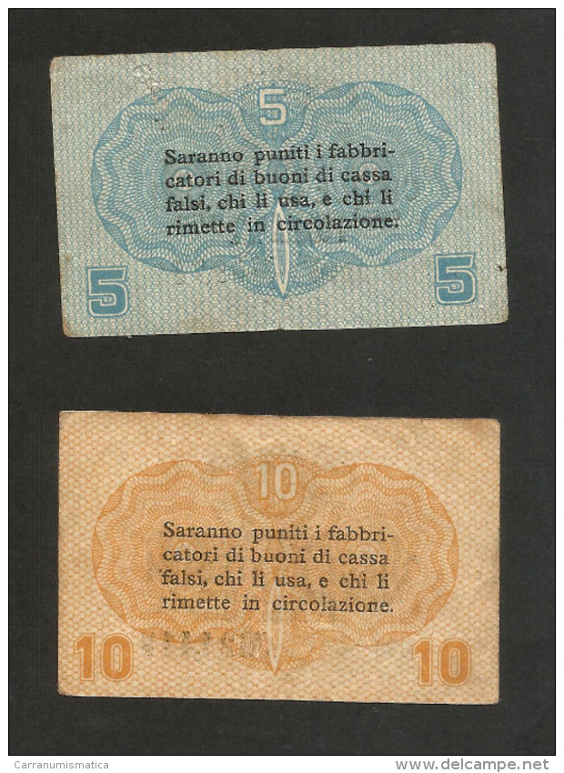 ITALIA - CASSA VENETA Dei PRESTITI- BUONO Di CASSA Da 5 & 10 CENTESIMI ( 1918 ) - [ 4] Emissioni Provvisorie