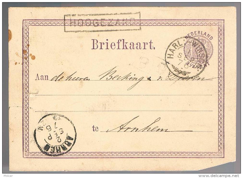 Nederland, 1876, For Arnhem - Storia Postale