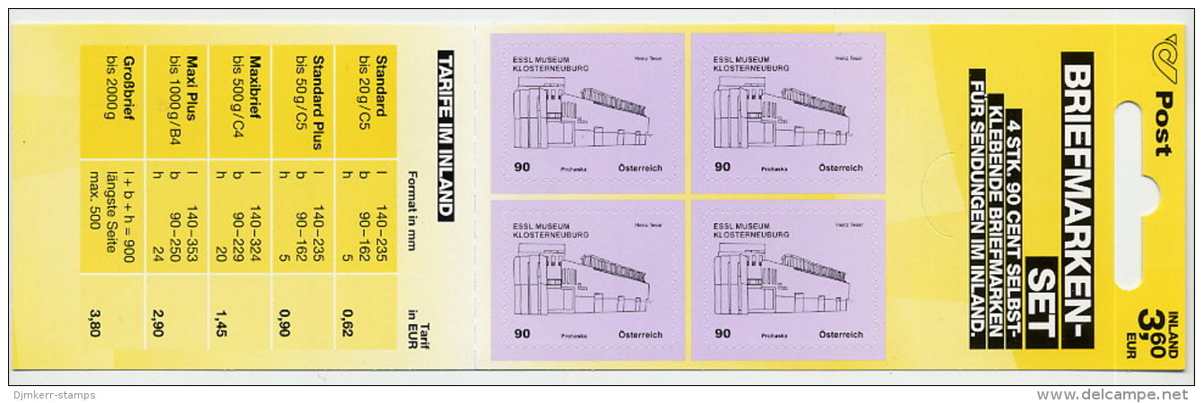 AUSTRIA 2012 Cultural Buildings Definitive 90 C. Retail Pack With 4 Stamps.  Michel MH 0-20 (3015) - Ongebruikt