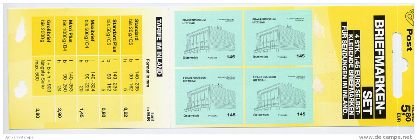 AUSTRIA 2012 Cultural Buildings Definitive 145 C. Retail Pack With 4 Stamps.  Michel MH 0-14 (2976) - Unused Stamps