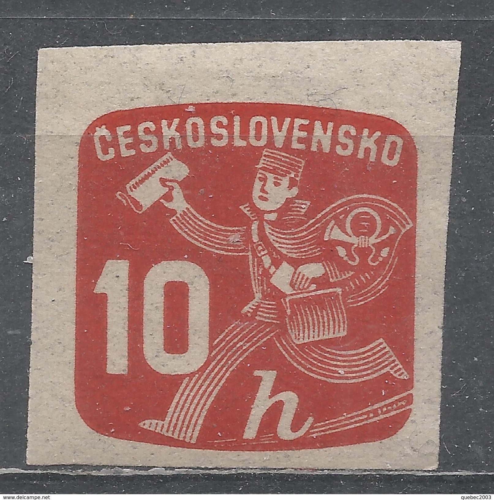 Czechoslovakia 1945. Scott #P28 (M) Newspaper Delivery Boy - Timbres Pour Journaux