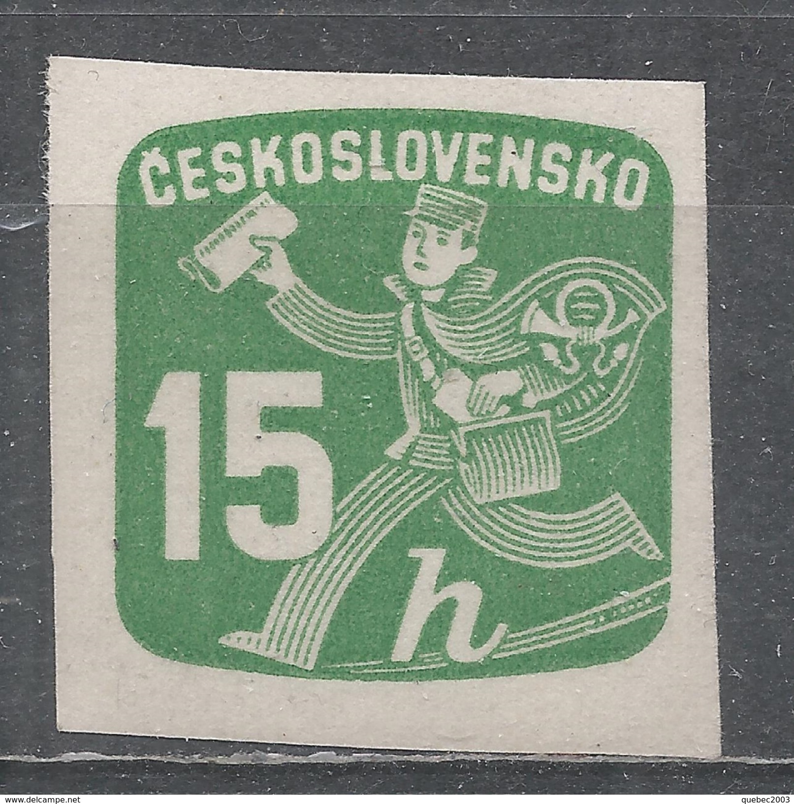 Czechoslovakia 1945. Scott #P29 (M) Newspaper Delivery Boy - Newspaper Stamps