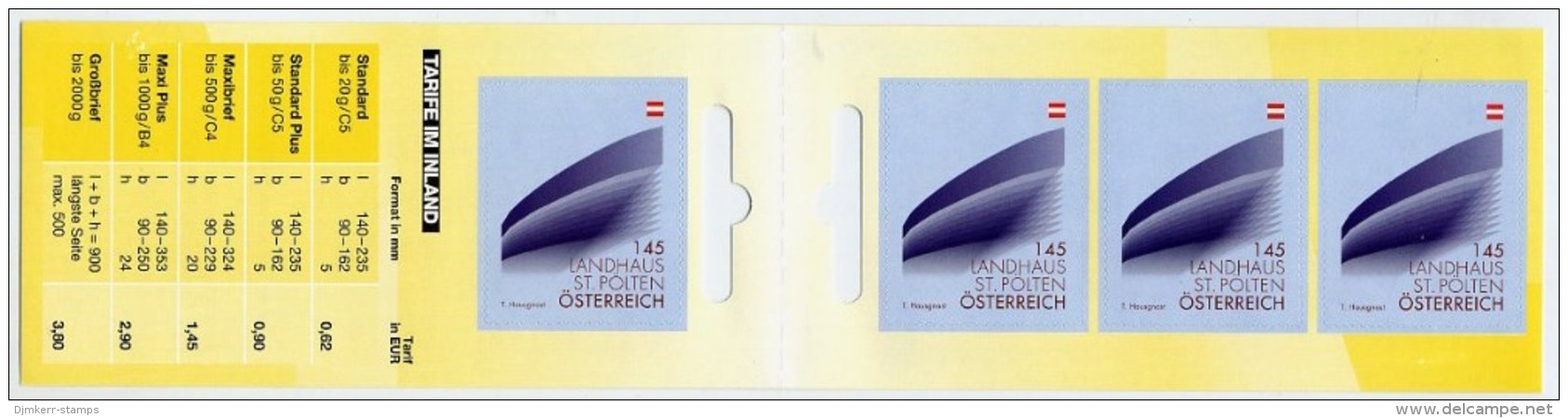 AUSTRIA 2013 Landmarks  Definitive 145 C. Retail Pack With 4 Stamps.  Michel MH 0-25 (3096) - Unused Stamps