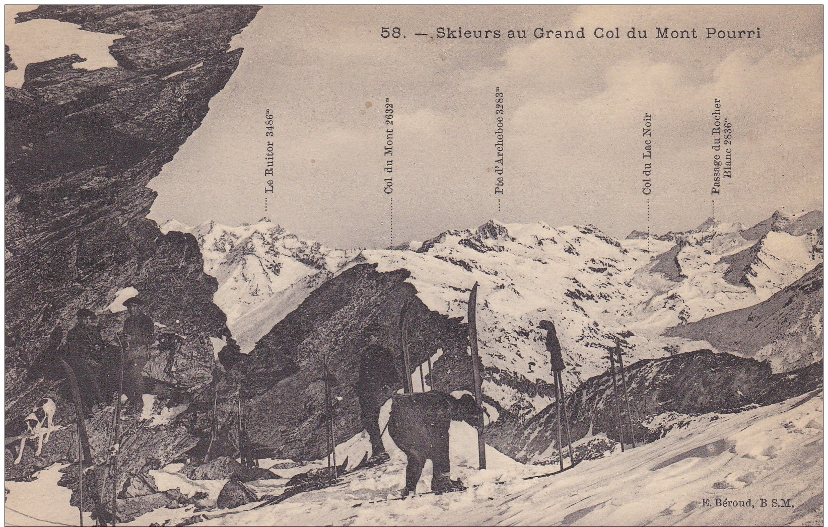 19U - 73 - Savoie - Skieurs Au Grand Col Du Mont Pourri - N° 58 - Autres & Non Classés