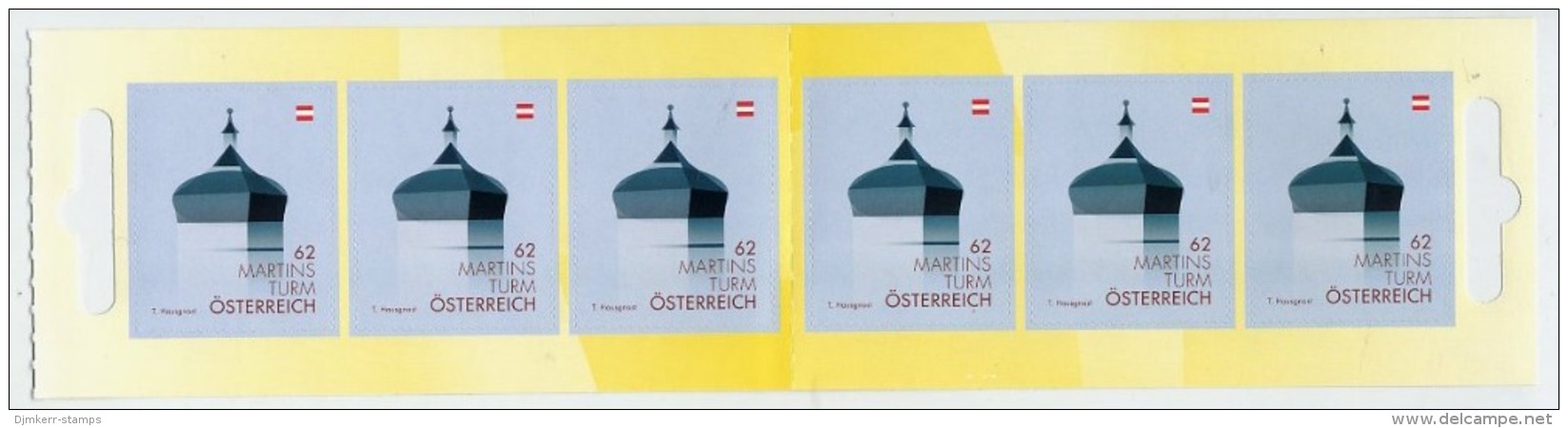 AUSTRIA 2013 Landmarks  Definitive 62 C. (Martinsturm) Retail Pack With 10 Stamps.  Michel MH 0-22 (3093) - Ungebraucht