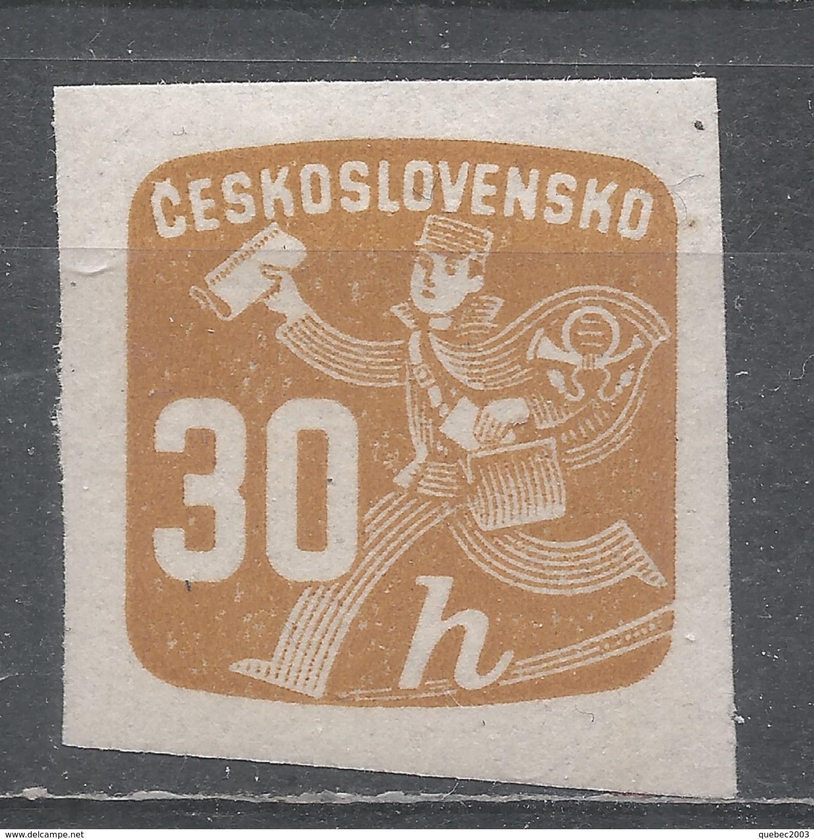 Czechoslovakia 1945. Scott #P32 (M) Newspaper Delivery Boy - Newspaper Stamps