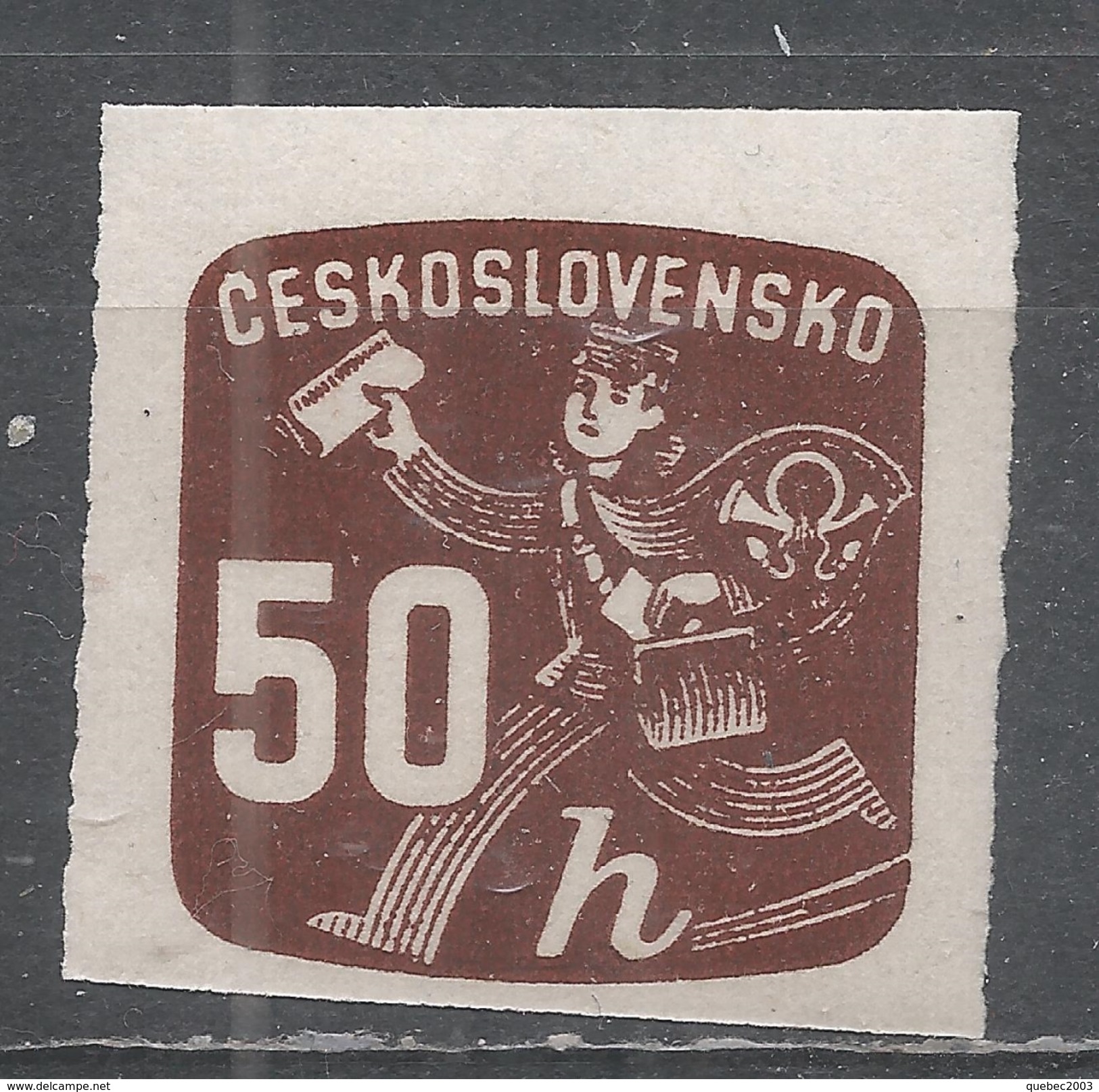 Czechoslovakia 1945. Scott #P34 (M) Newspaper Delivery Boy - Timbres Pour Journaux