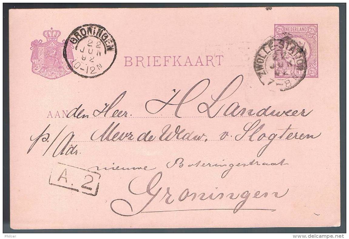 Nederland, 1892, For Groningen - Brieven En Documenten