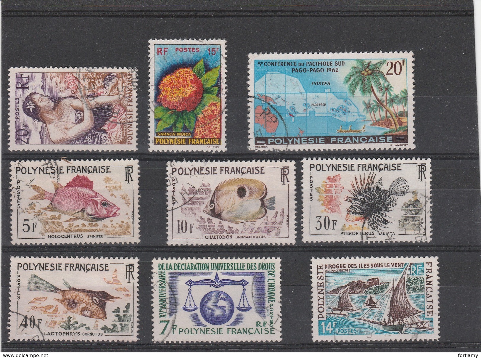 LOT 101 POLYNESIE N° 11-15-18-19-20-21-25-39 Oblitérés - Collections, Lots & Series