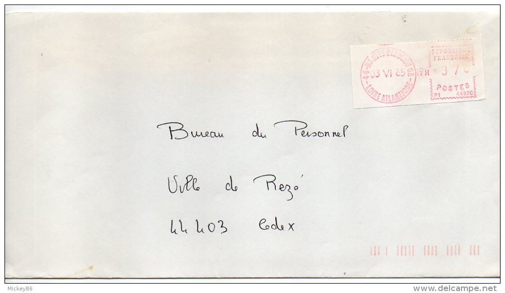 Automation--1985--Lettre NANTES BEAULIEU G.A  3.70F --P1  44970--pour REZE -44 - Lettres & Documents