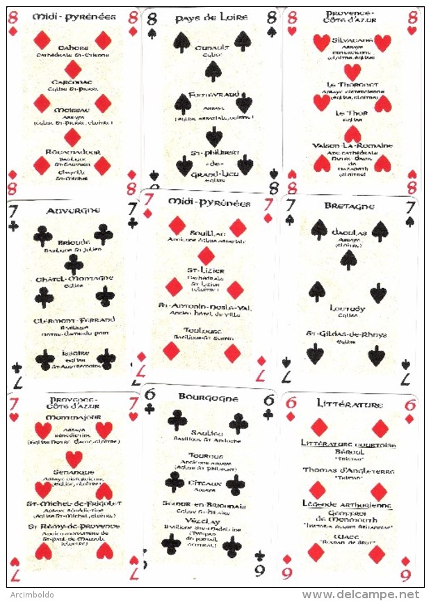 Jeu de 52 cartes + 3 Jokers : Jeu Roman (Art) - Editions Dusserre (Guillaume le Conquérant, Hugues Capet, Bayeux,