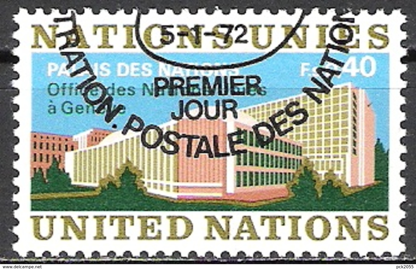 UNO Genf 1972 MiNr. 22 O Gest. Palais Der Nations Genf ( 3975 ) - Gebruikt