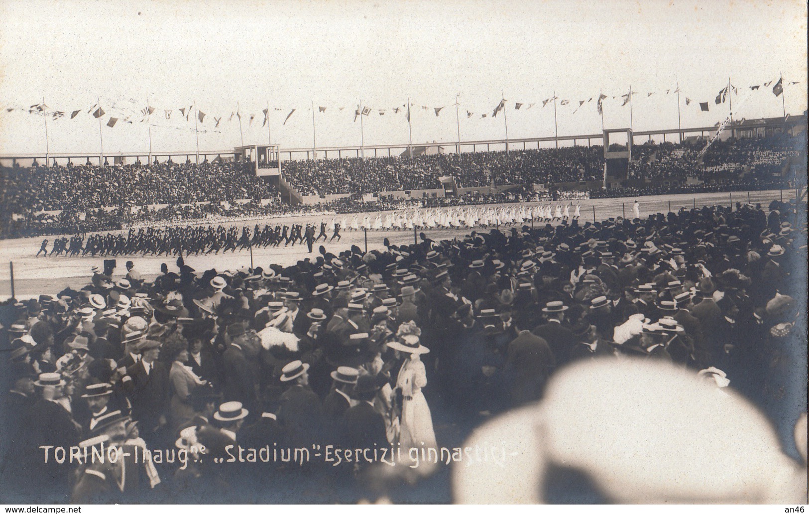 TORINO_Inaugurazione "STADIUM" 1911_Esercizii Ginnastici- -ORIGINALE 100% - Inwijdingen