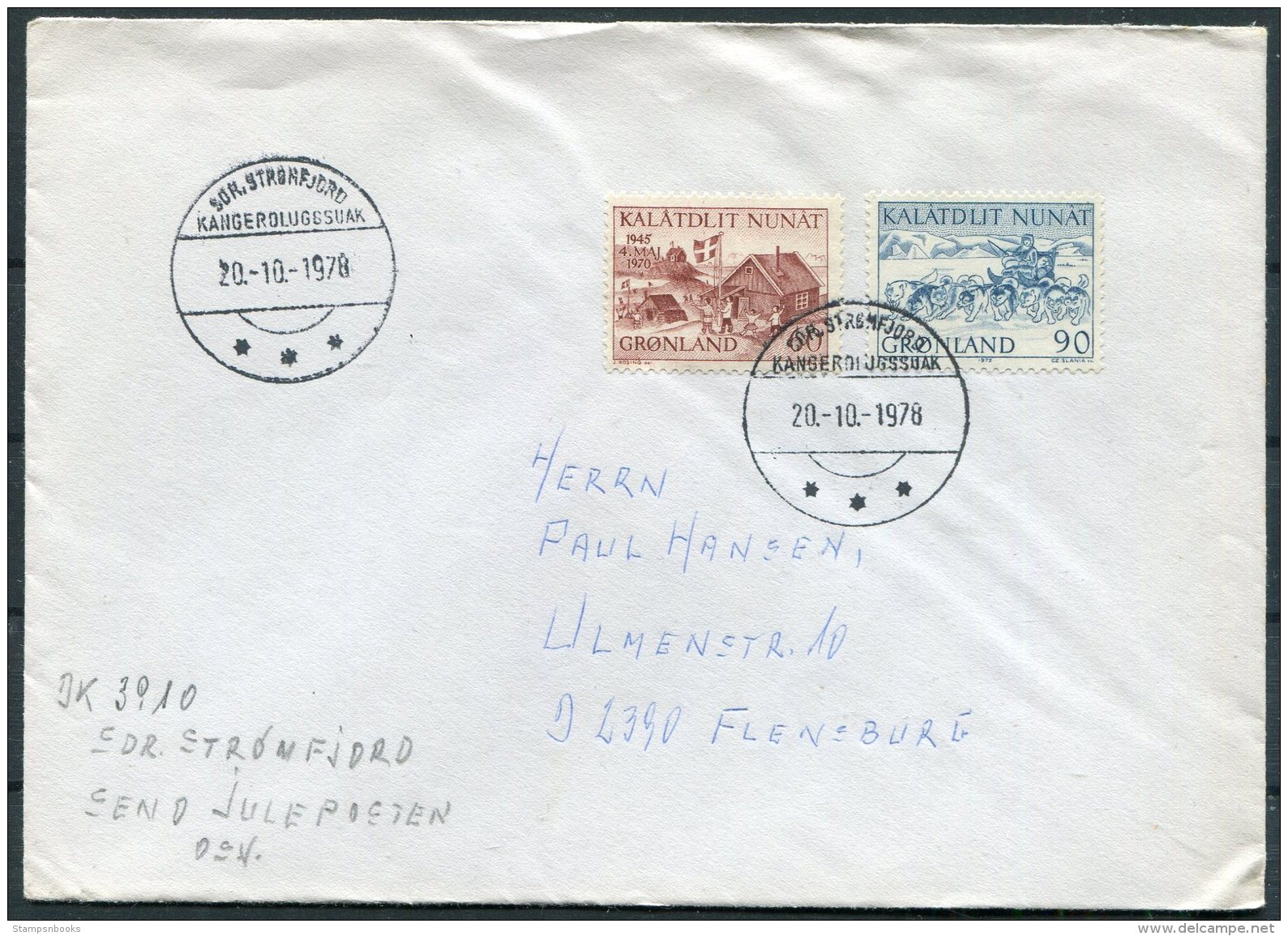 1978 Greenland Cover. Slania - Covers & Documents