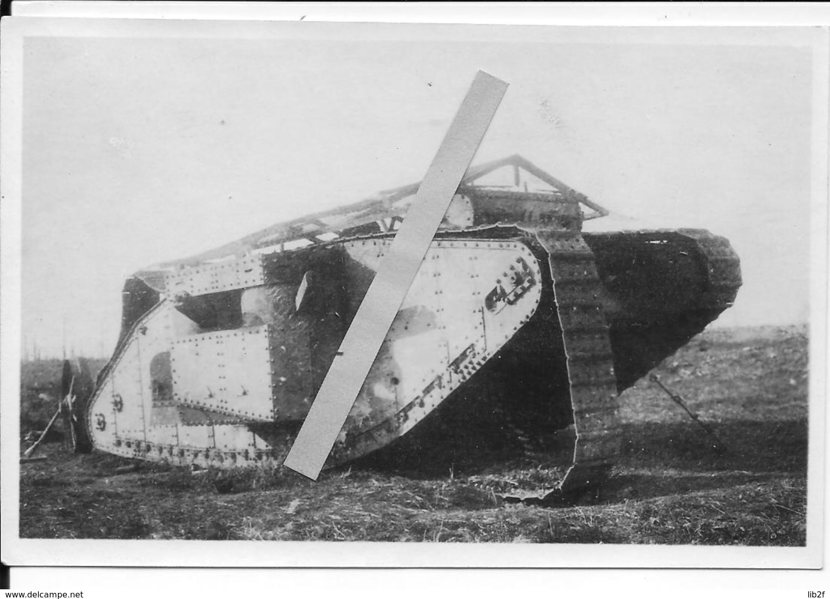 Juillet 1916 Somme Cambrai Char Anglais Mark IV Femelle Toit Anti Grenades Roues De Franchissement  1photo 14-18 Ww1 Wk1 - War, Military
