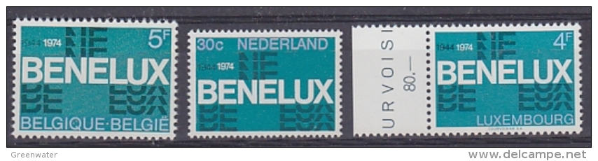 Benelux 1974 (Belgium, Netherlands, Luxemburg) 3x1v ** Mnh (17487) - Europese Gedachte