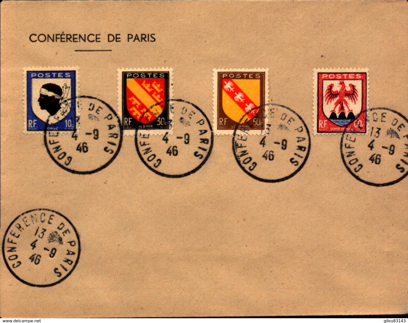 Lettre, Conference De Paris, 1946. - 1921-1960: Periodo Moderno