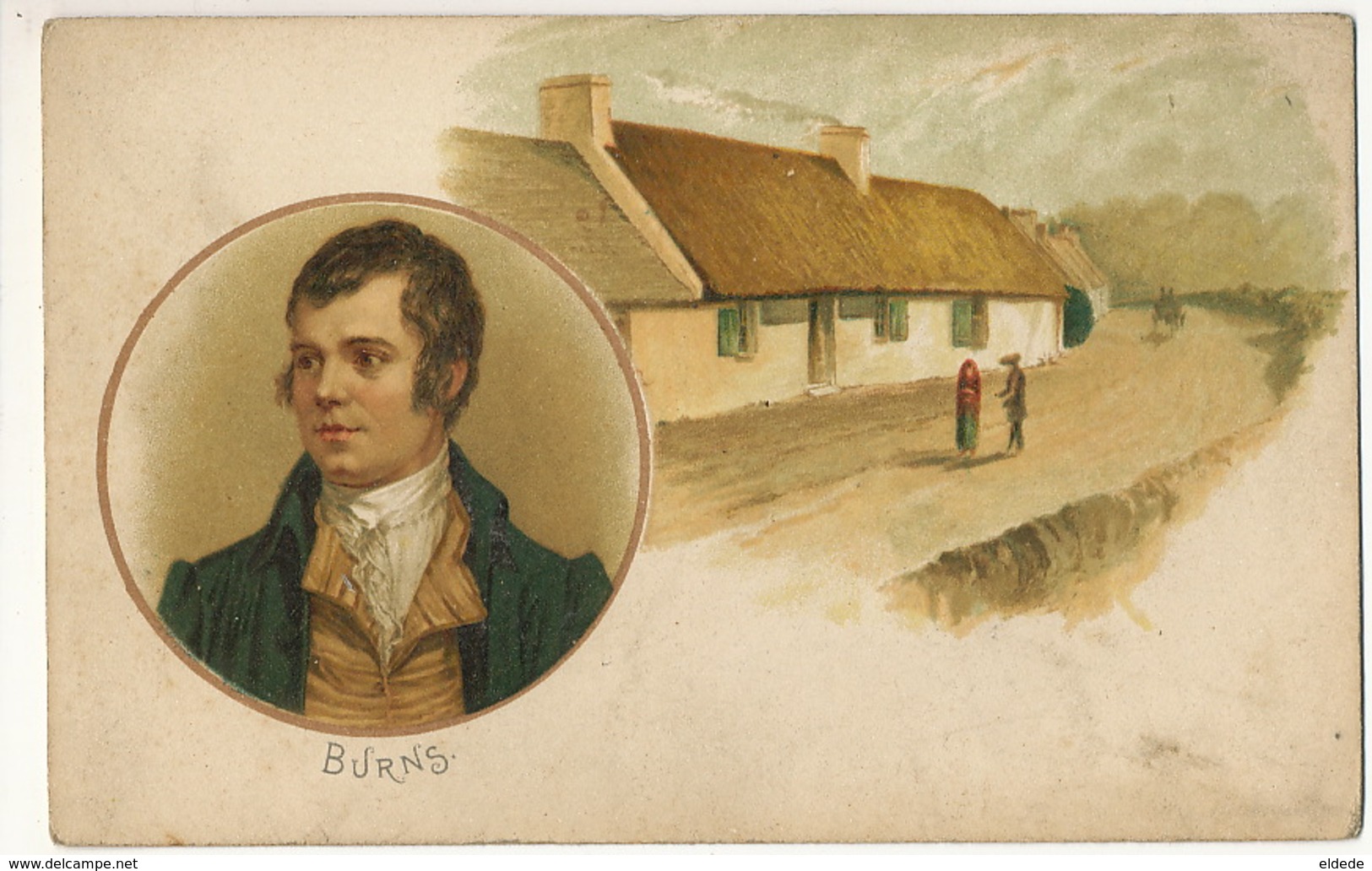 Robert Burns Art Card Born In Alloway Poet Poete - Ayrshire