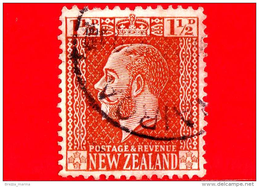 NUOVA ZELANDA - New Zealand - Usato - 1918 - Giorgio V - King George V - 1 ½ - Gebraucht