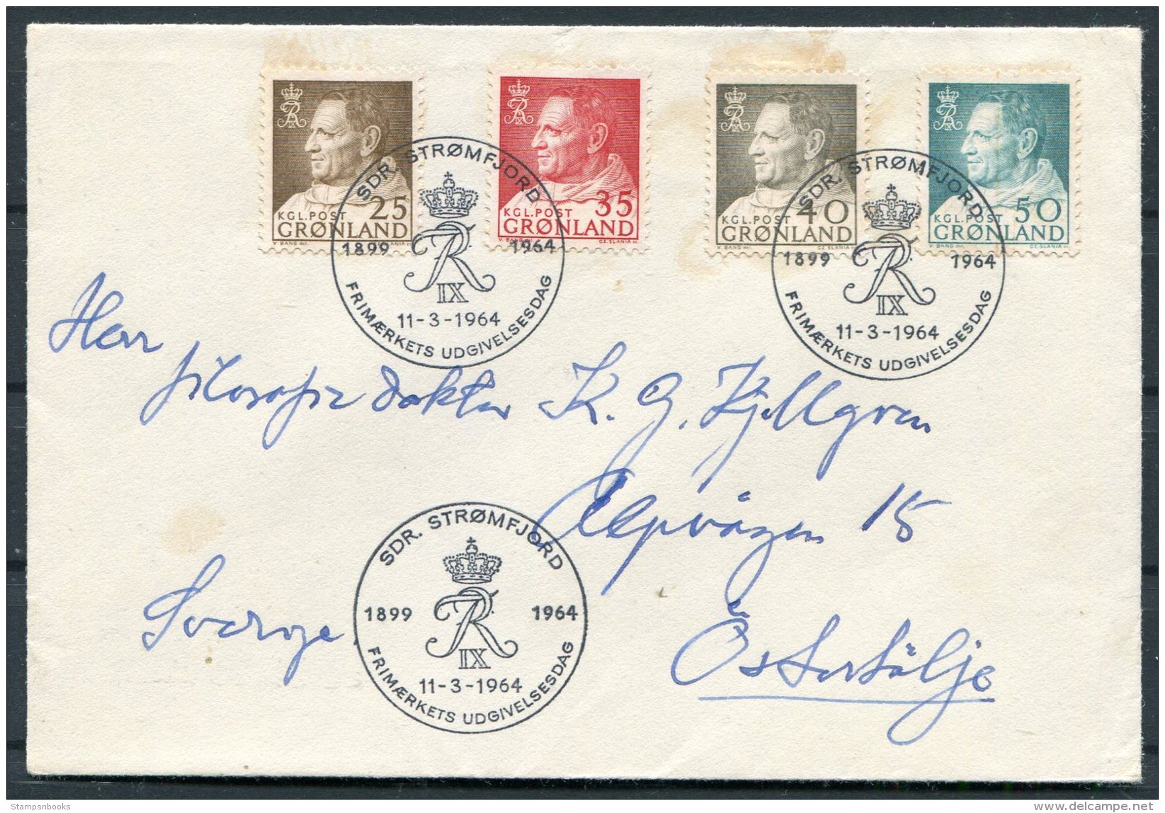 1964 Greenland Stromfjord FDC Slania - FDC