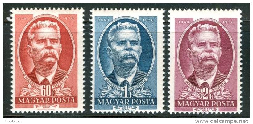 HUNGARY-1951.- Maxim Gorky Cpl.Set MNH!! Mi 1170-1172 - Nuovi