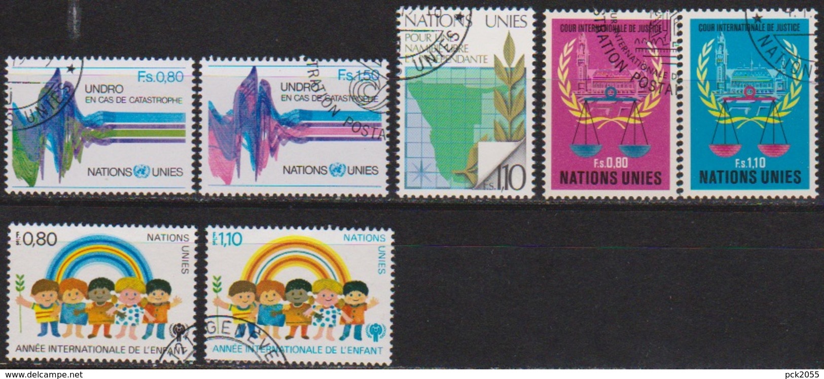 UNO Genf 1979 MiNr.81 - 87 O  Gest. Jahrgang 1979 Komplett ( 4012  ) - Used Stamps