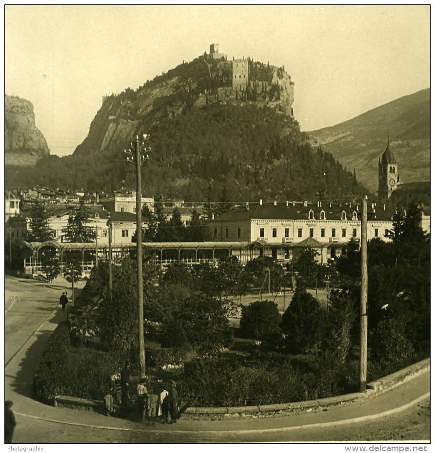 Italie Trentino Arco Tyrol Du Sud Ancienne Photo Stereo Photochrom 1908 - Stereoscopic