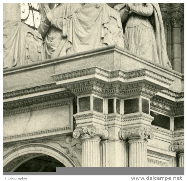 France Basilique De Saint Denis Tombeau François I Claude De France Ancienne Photo Stereo NPG 1900 - Stereoscopic