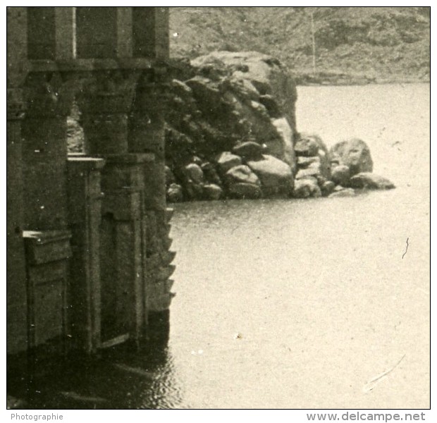 Egypte Temple De Philae Kiosque De Trajan Ancienne Photo Stereo 1900 - Stereoscopic