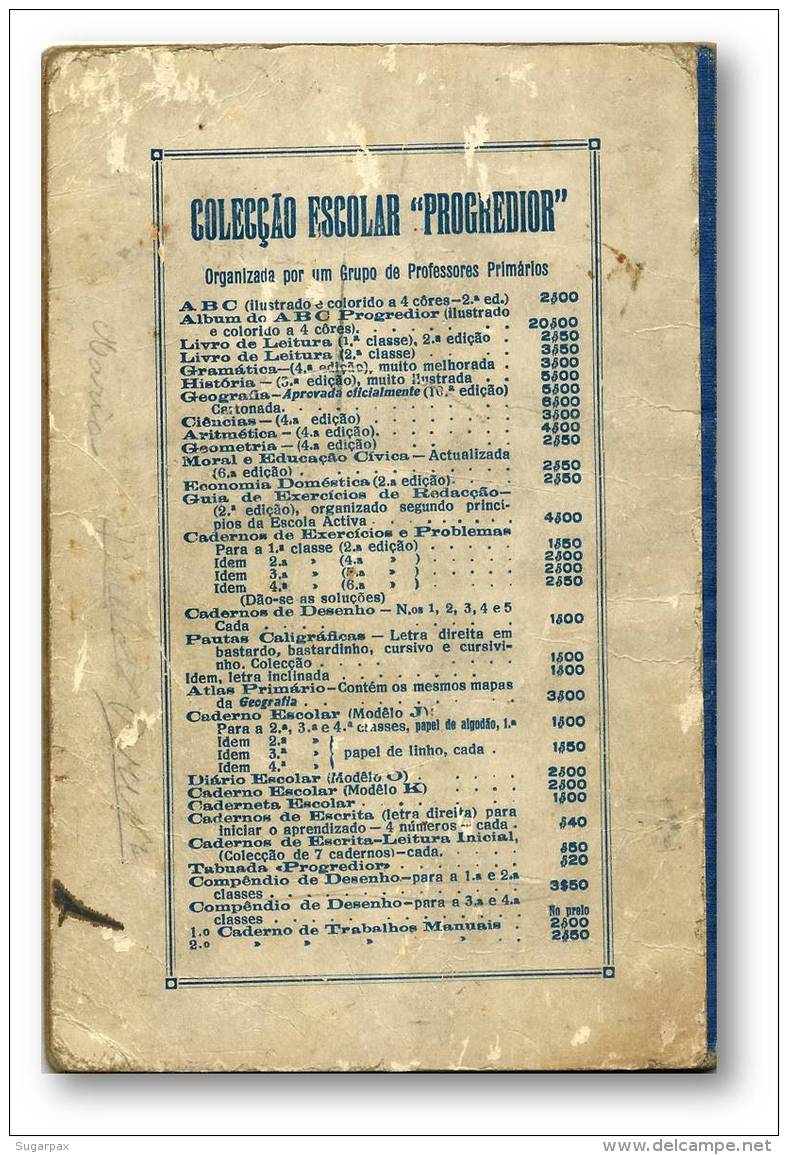 GEOMETRIA - 1933 - 3ª E 4ª Classe - Colecção Escolar " Progredior " - Portugal - 4 Scans - Schulbücher