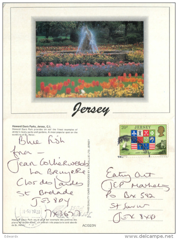 Howard Davis Park, Jersey Postcard Posted 1991 Stamp - Other & Unclassified