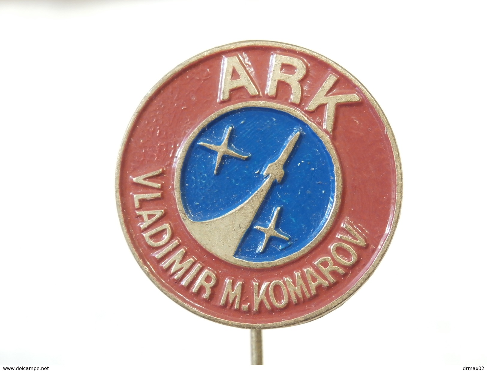 ARK Vladimir V Komarov  Voskhod 1, Soyuz 1 - SPACE Cosmos Spaceship Strars / Rare Yugoslavia Pin - Space