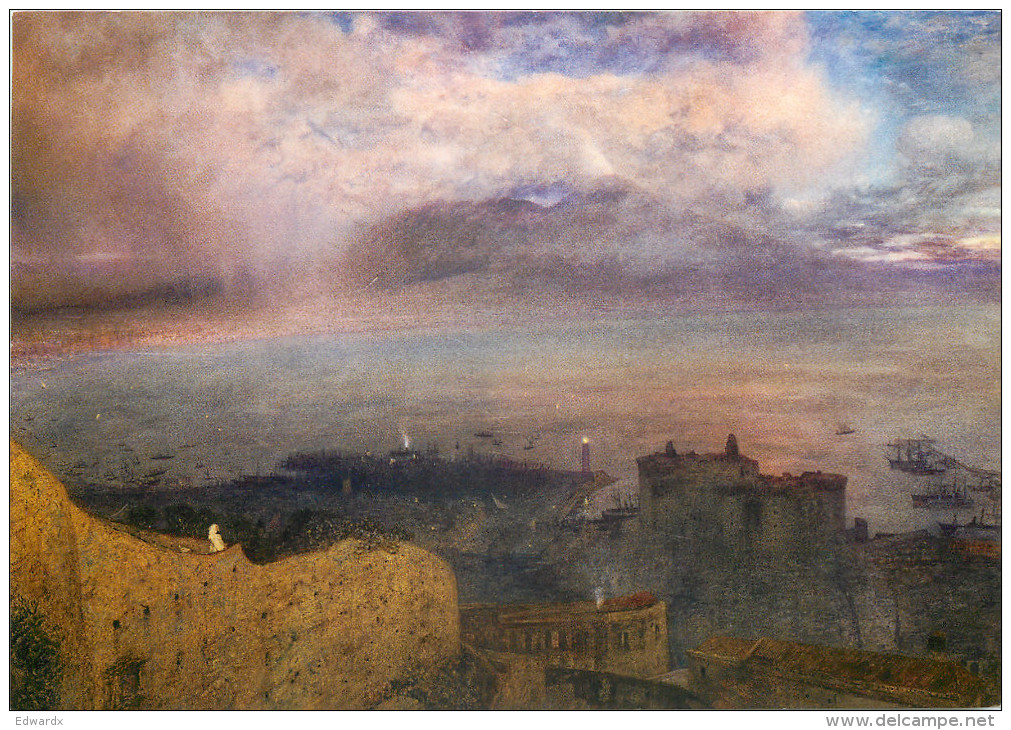 Alfred William Hunt, Bay Of Naples, Art Painting Postcard Unposted - Pittura & Quadri