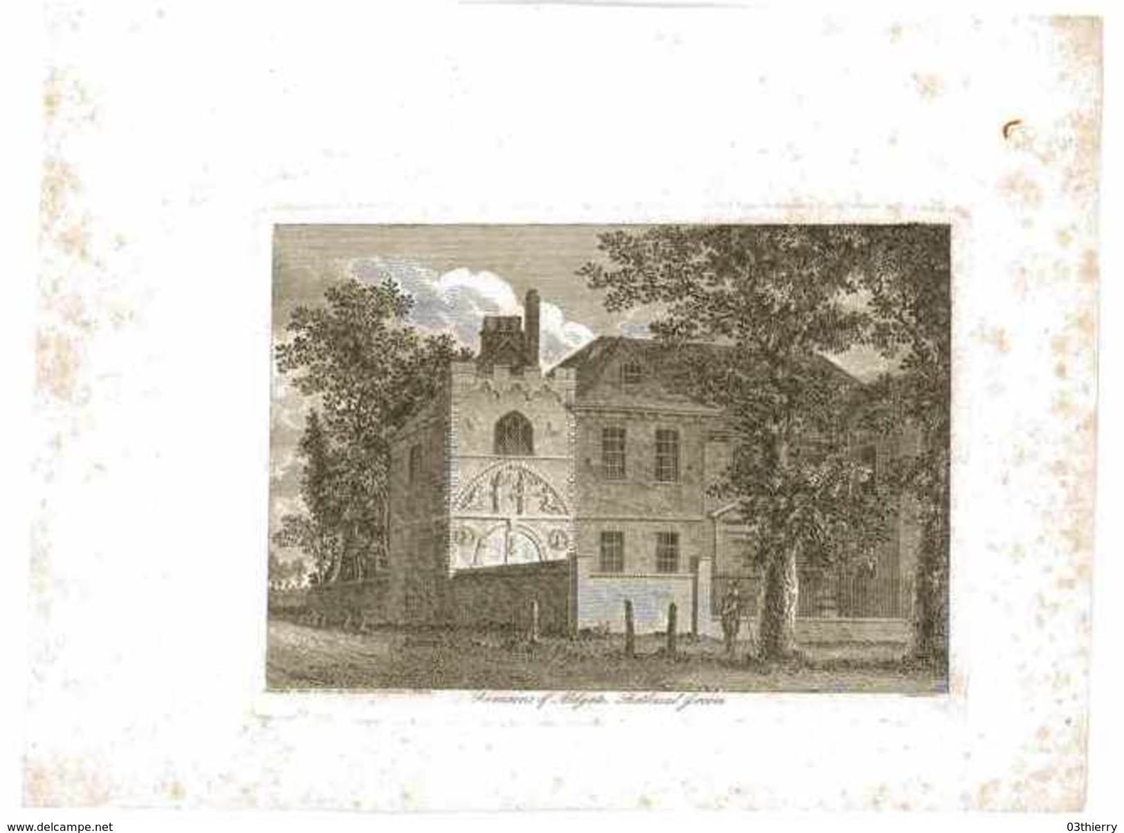 GRAVURE REMAINS OF ALDGATE BETHNAL GREEN  CHATEAU ANGLETERRE - Prints & Engravings