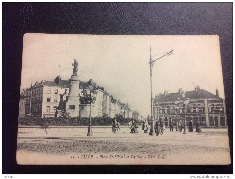 21 - LILLE Place St Michel Et Pasteur - 1914 Tampon CANNSTATT - Lille