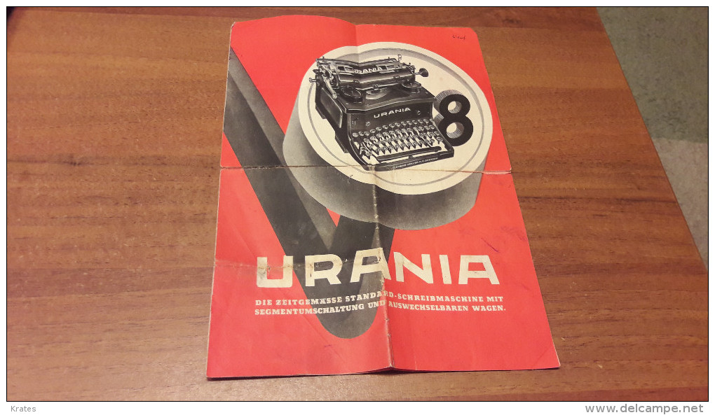 Old Brochure - Schreibmaschine  URANIA - Andere & Zonder Classificatie