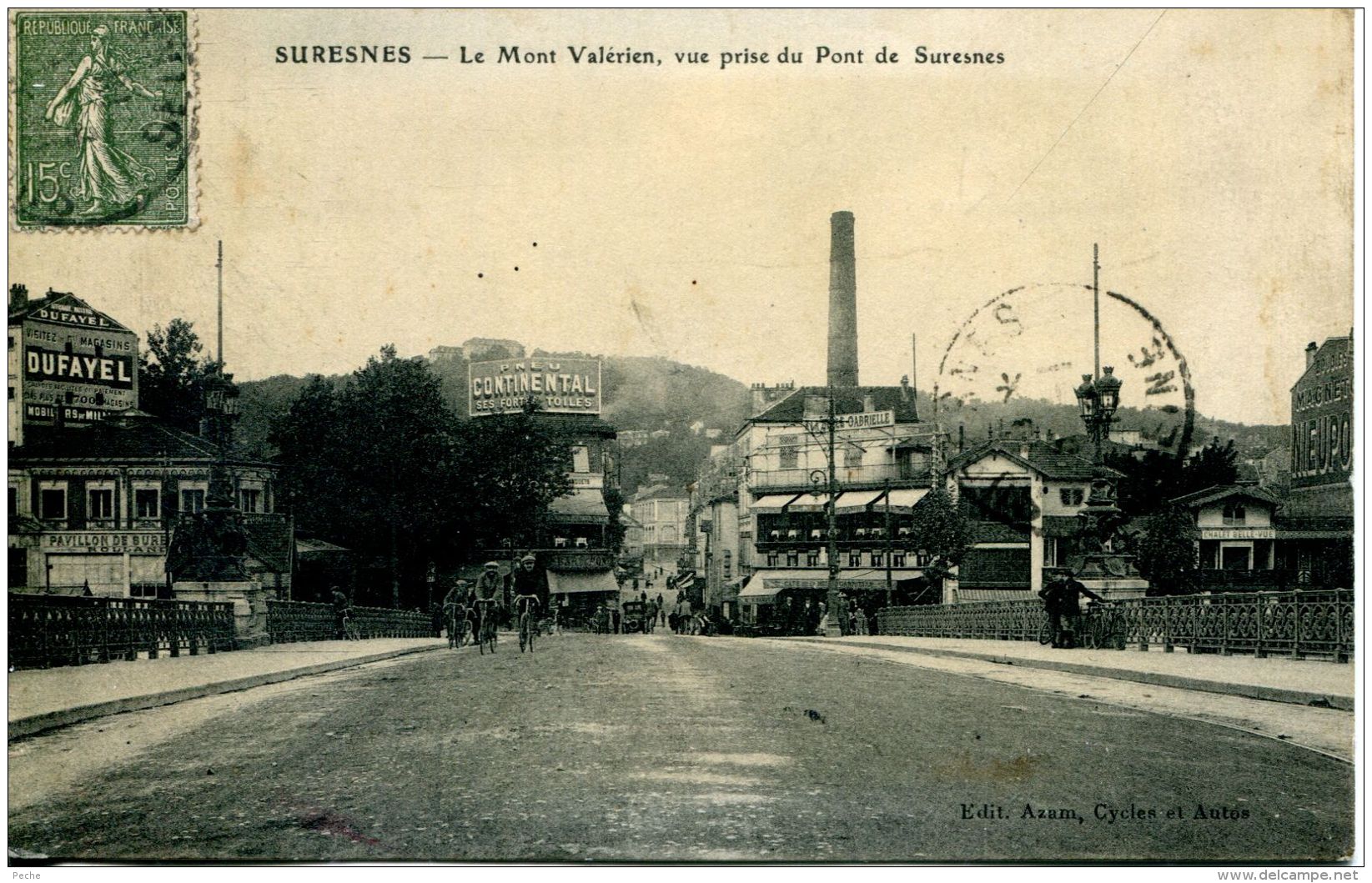 N°52327 -cpa Suresnes -le Mont Valérien Vue Prise Du Pont De Suresnes- - Mont Valerien