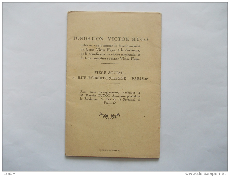 VICTOR HUGO - Ecrivains