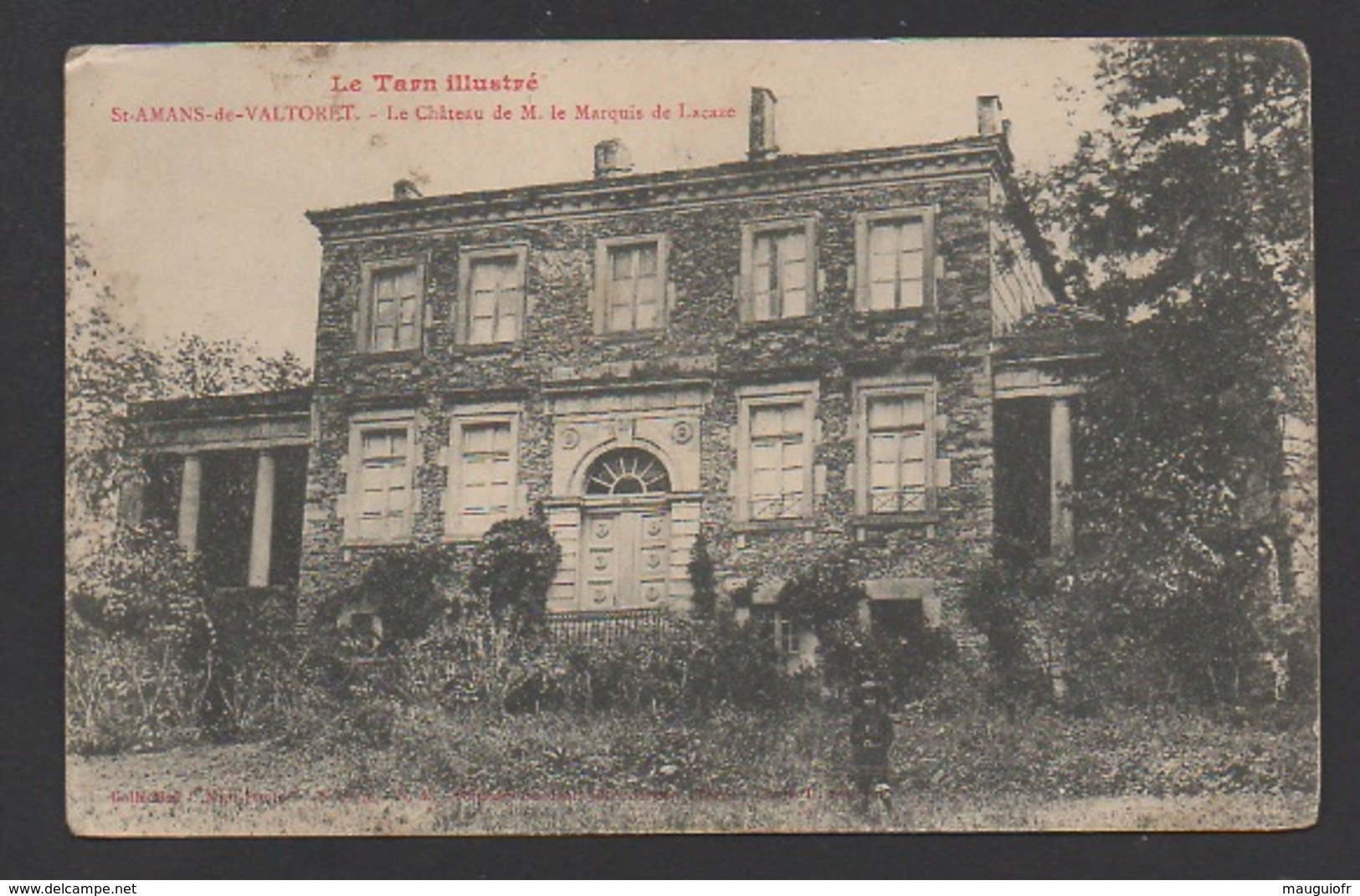 DF / 81 TARN / SAINT-AMANS-DE-VALTORET / LE CHÂTEAU DE M. LE MARQUIS DE LACAZE / CIRCULÉE EN 1903 - Autres & Non Classés