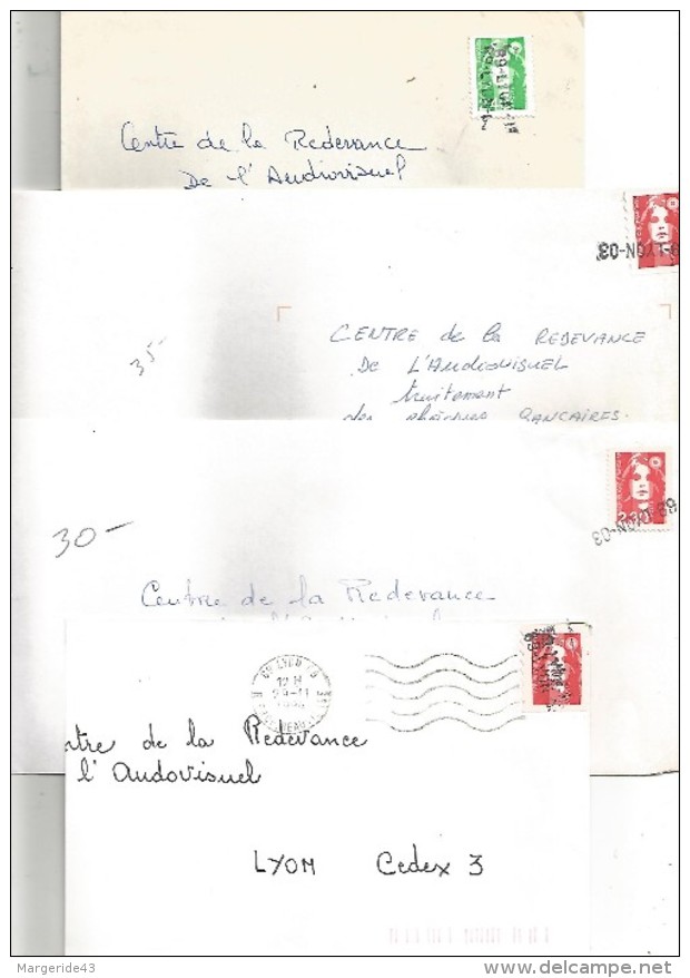 LOT DE LETTRES GRIFFES FAUSSE DIRECTION - 1961-....